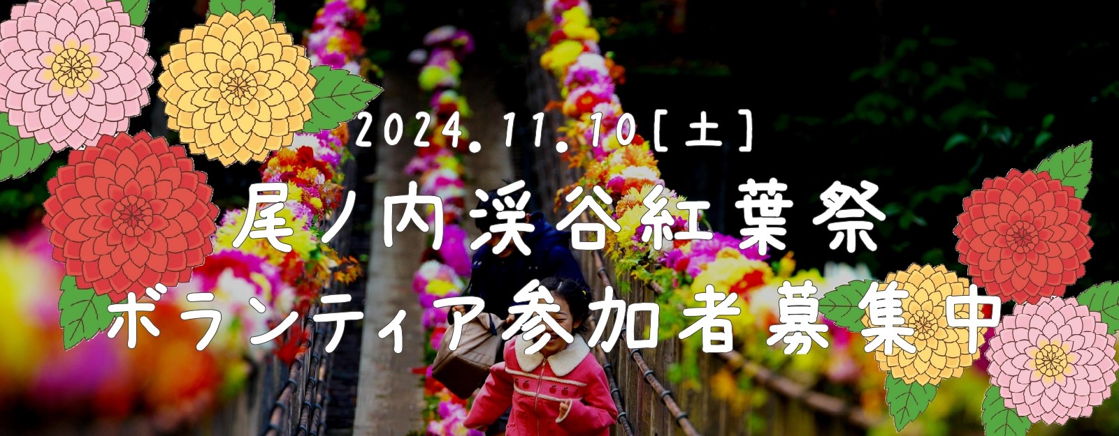 2024年11月10日（土曜日）尾ノ内渓谷紅葉祭ボランティア募集